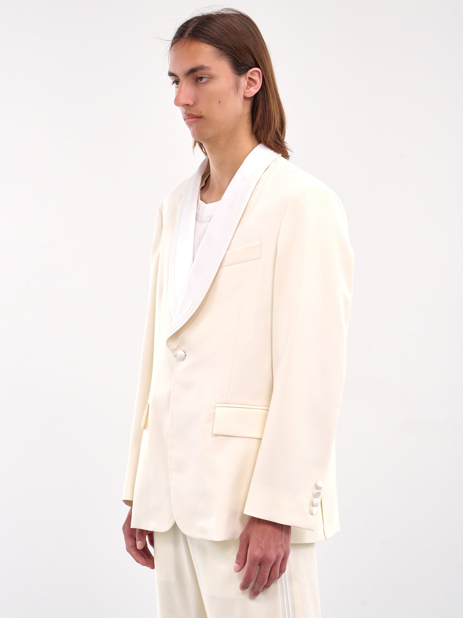 Meringue Shawl Collar Tuxedo Jacket - 2