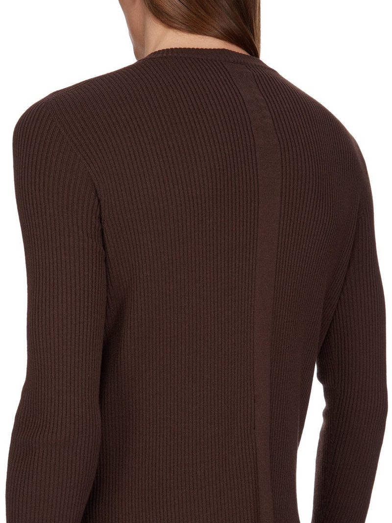 Brown Hollywood Ribbed Geo Sweater 5