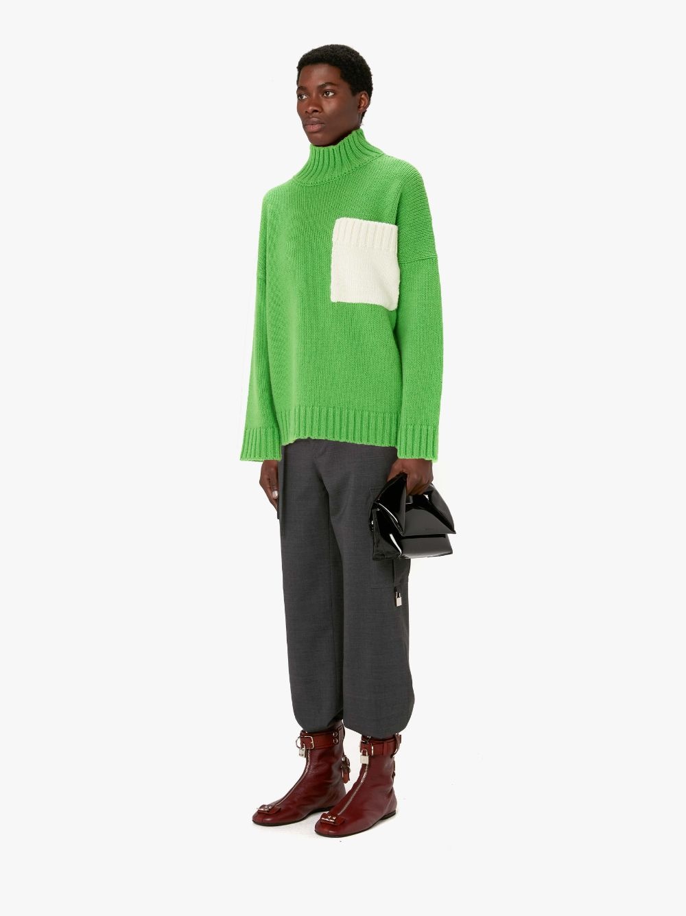 knitted patch-pocket jumper - 5