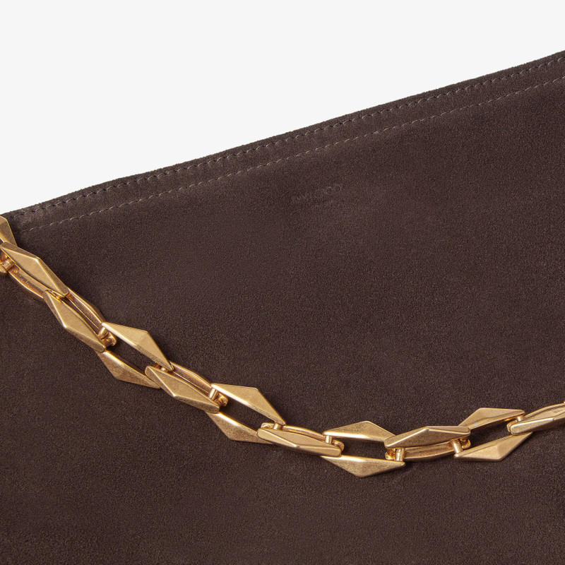 Diamond Soft Hobo/M
Coffee Suede Hobo Bag with Chain Strap 3