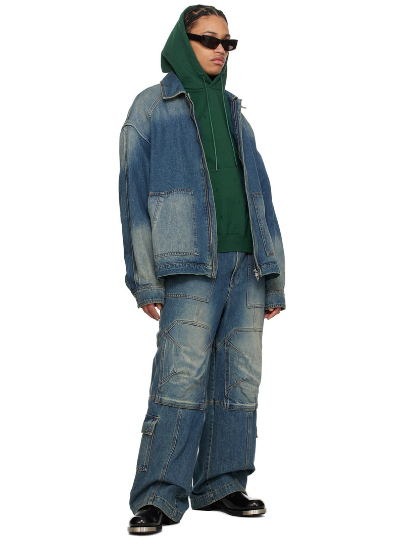 JUUN.J Green Distressed Hoodie outlook