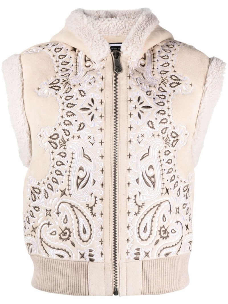 bandana 인쇄 sleeveless 재킷 1