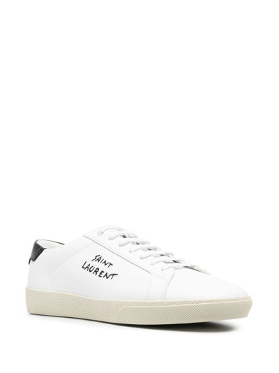 SAINT LAURENT logo-embroidered low-top sneakers outlook