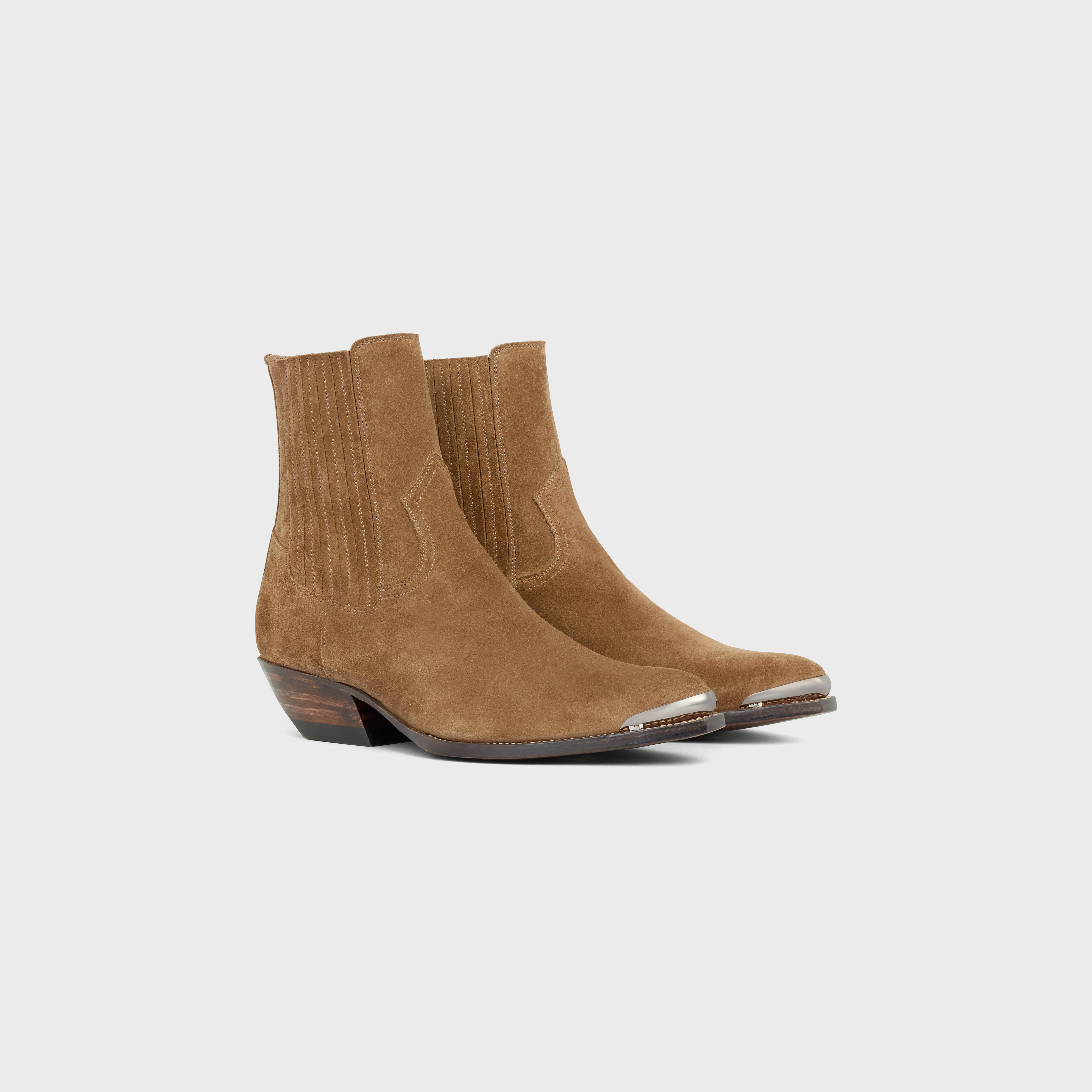 CRUISER BOOTS CHELSEA BOOT WITH METAL TOE in Suede Calfskin - 2