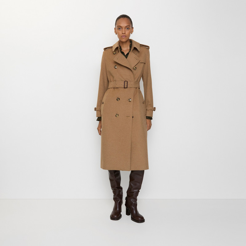 Burberry Long Cashmere Kensington Trench Coat outlook