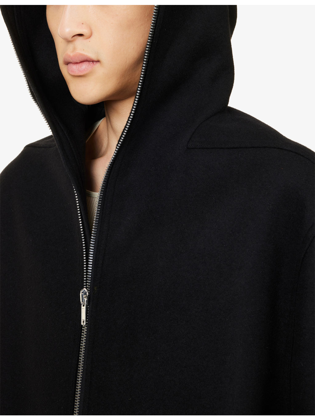 Gimp Zipped-Neckline Wool Coat - 5
