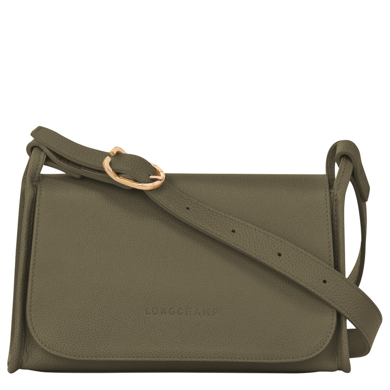 Le Foulonné M Crossbody bag Khaki - Leather 1