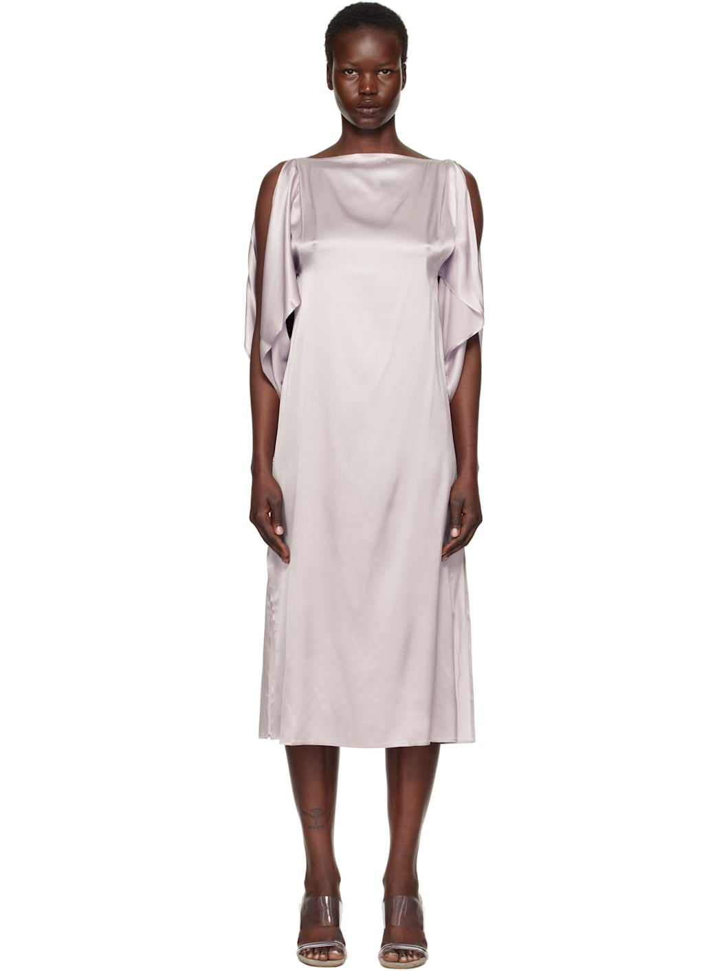Purple City Long Sleeve Midi Dress - 1