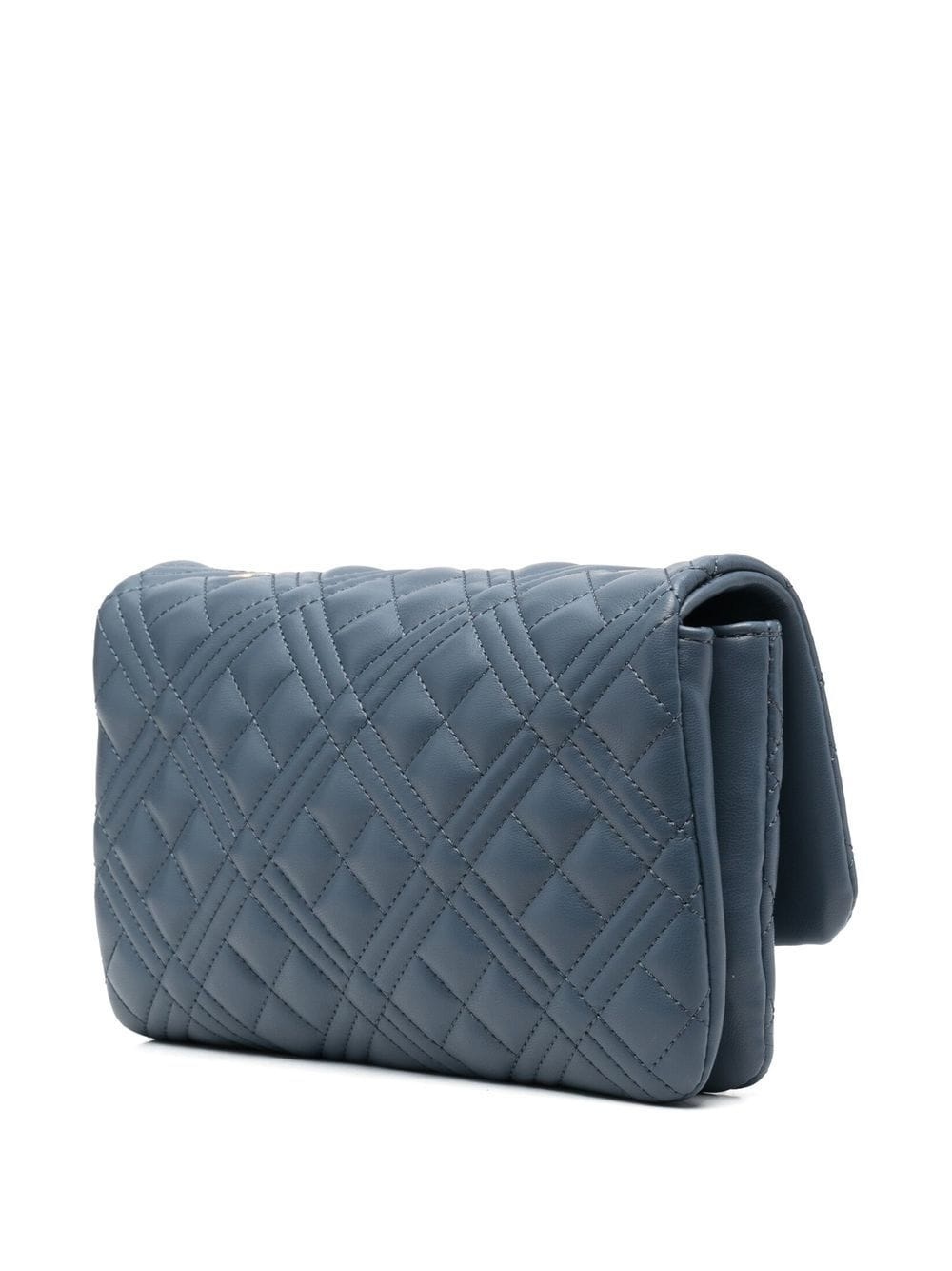 logo-plaque quilted crossbody bag - 3