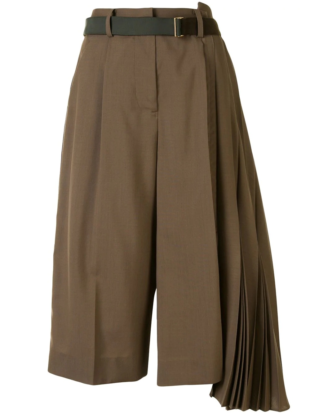 pleated cropped culottes - 1