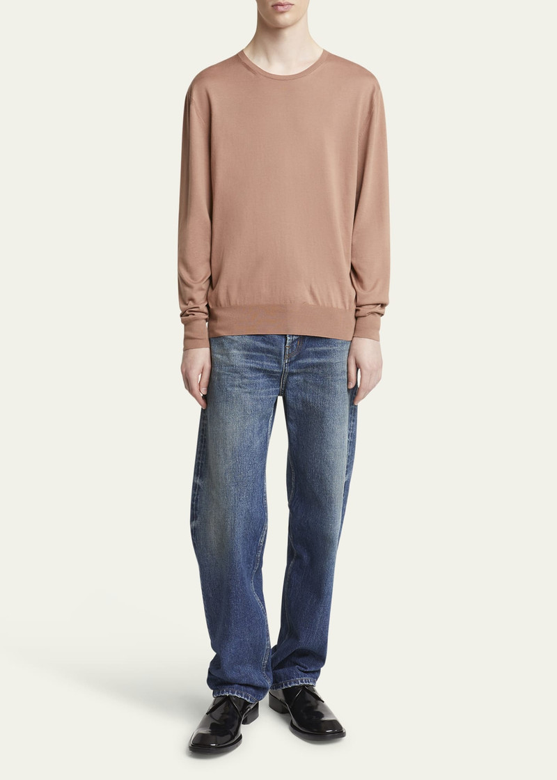 SAINT LAURENT Men's Sea Island Fine-Gauge Sweater outlook