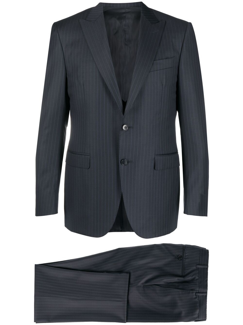 pinstripe three-piece suit - 1