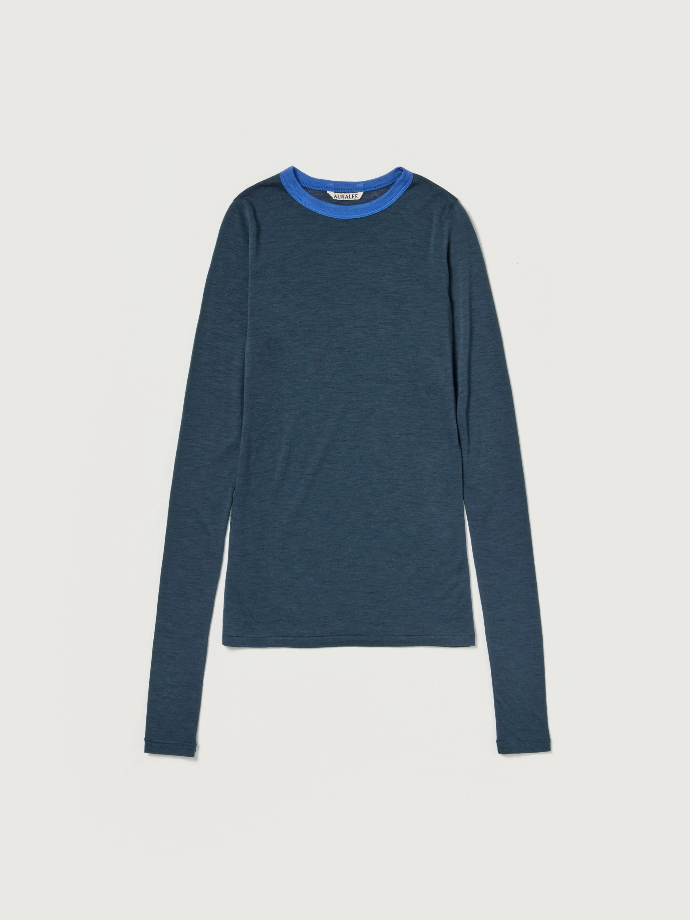 FLUFFY CASHMERE NYLON JERSEY RINGER L/S TEE - 1