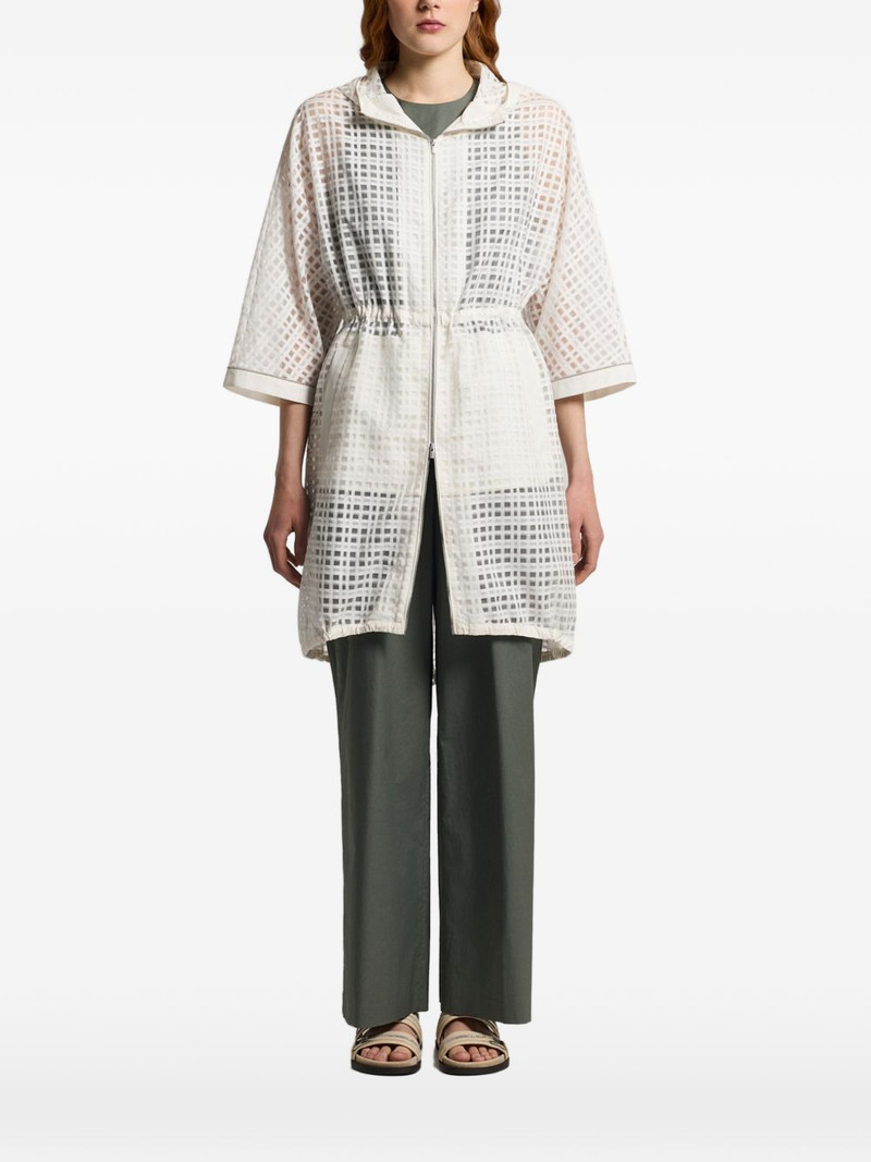 hooded grid coat 1