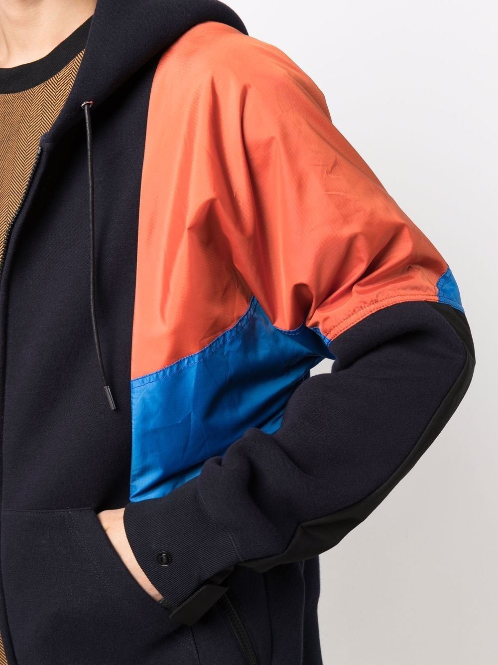 colour-block panel jacket - 5