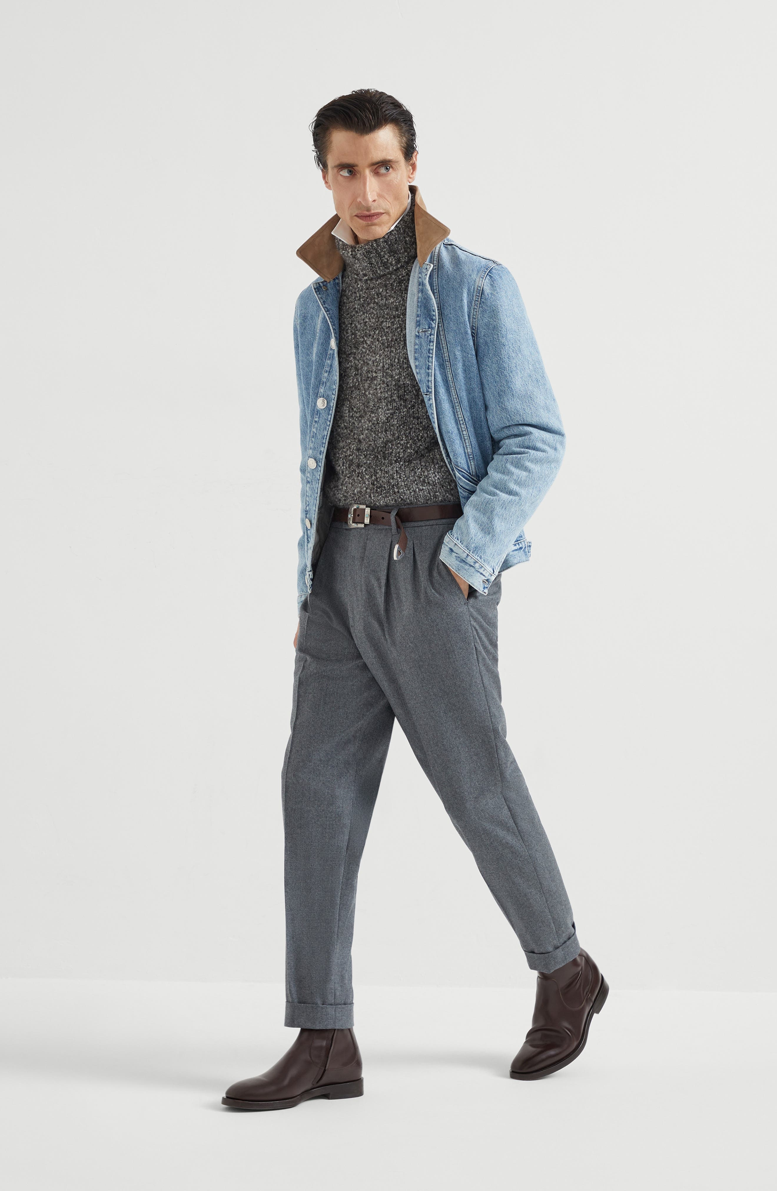 Brunello Cucinelli Denim jacket in Light Blue Denim at Nordstrom - 6