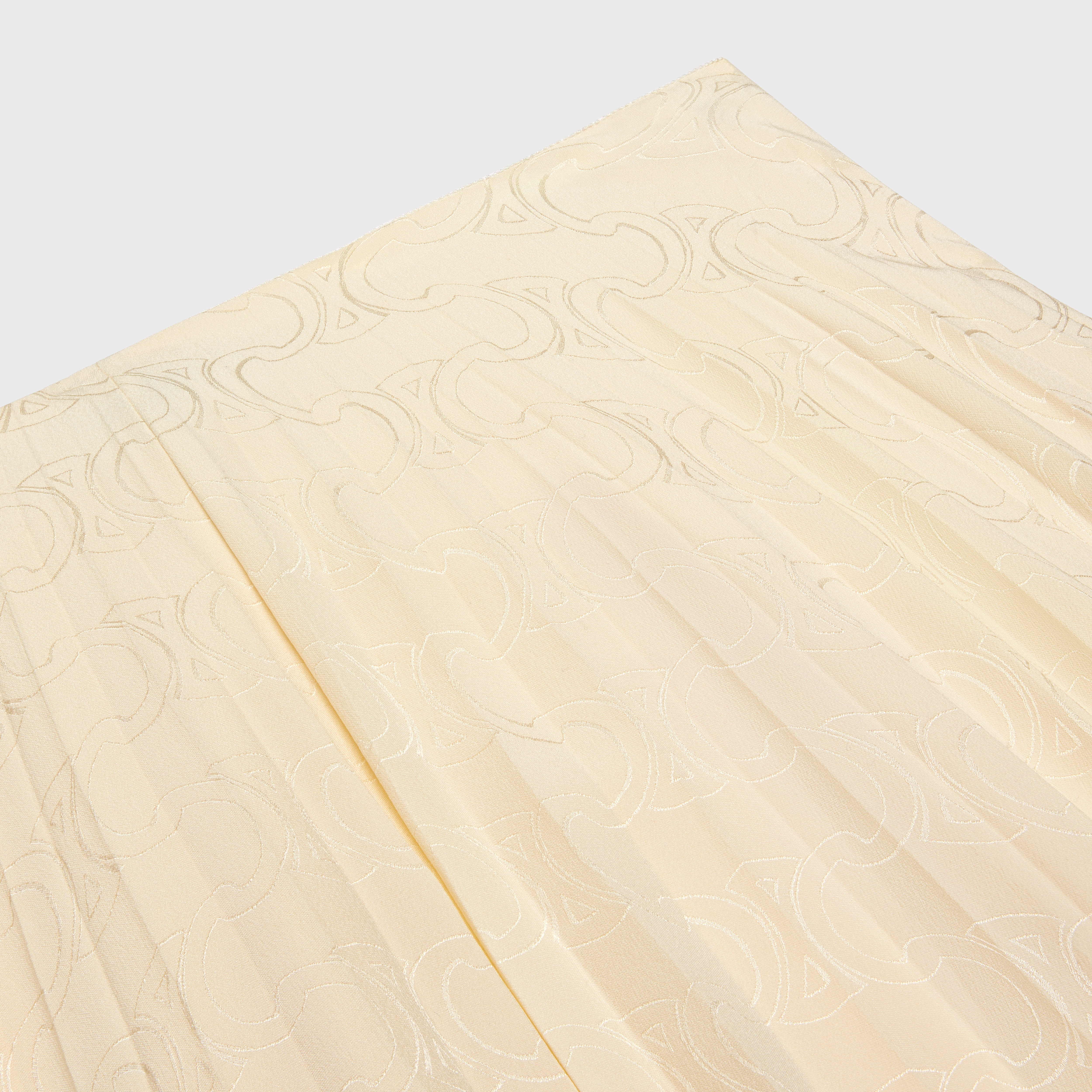 pleated midi skirt in silk jacquard - 3
