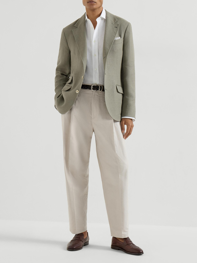 Men's Linen Easy Fit Shirt with Spread Collar - White 6
