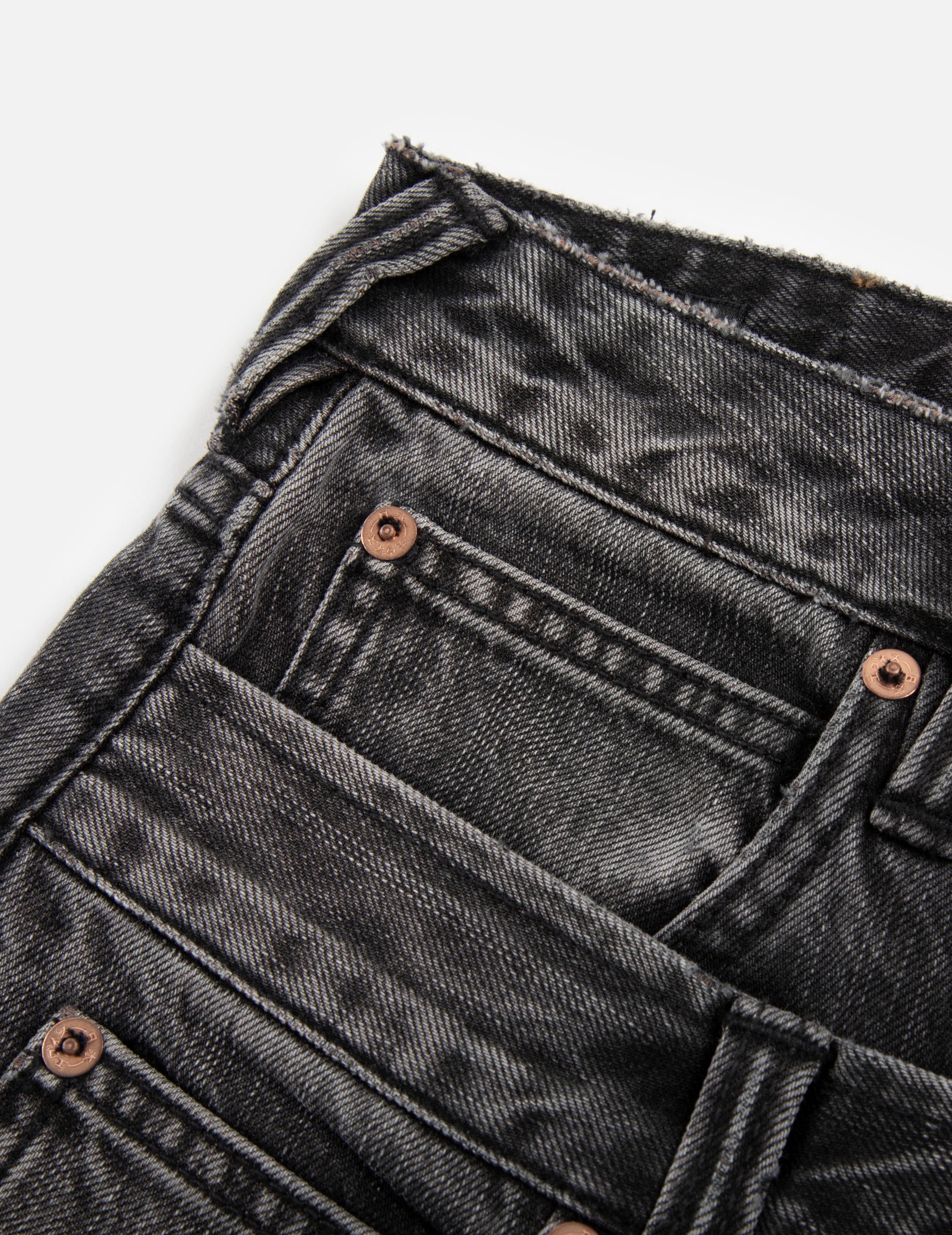 Distressed Studded Daicock and Fair Isle Snowflake Printed Pocket Fashion Fit Jeans - 7