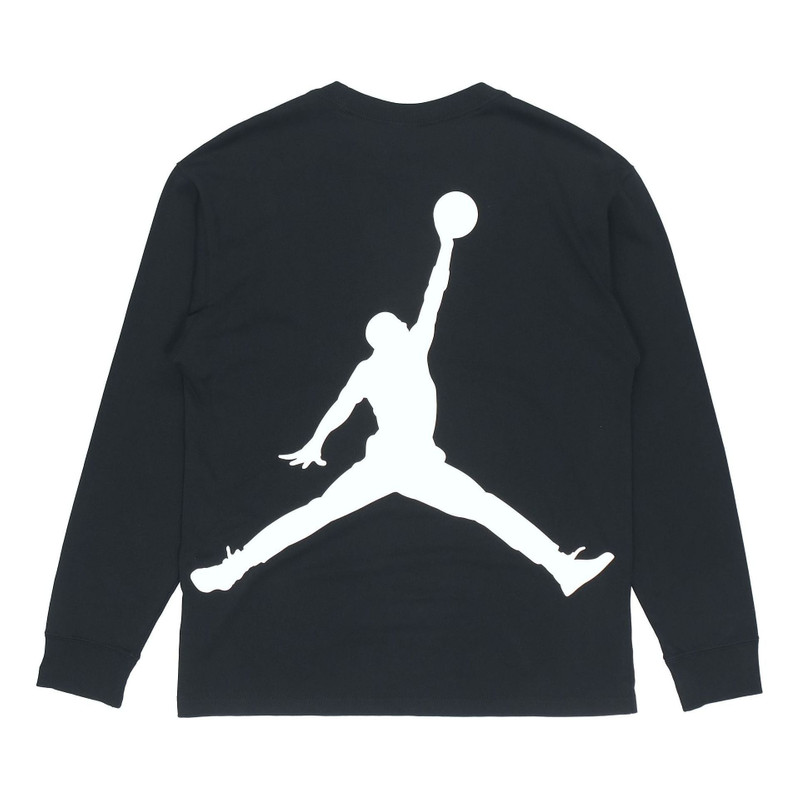 Jordan Air Jordan Back Logo Round Neck Pullover Long Sleeves Black DO2319-010 outlook