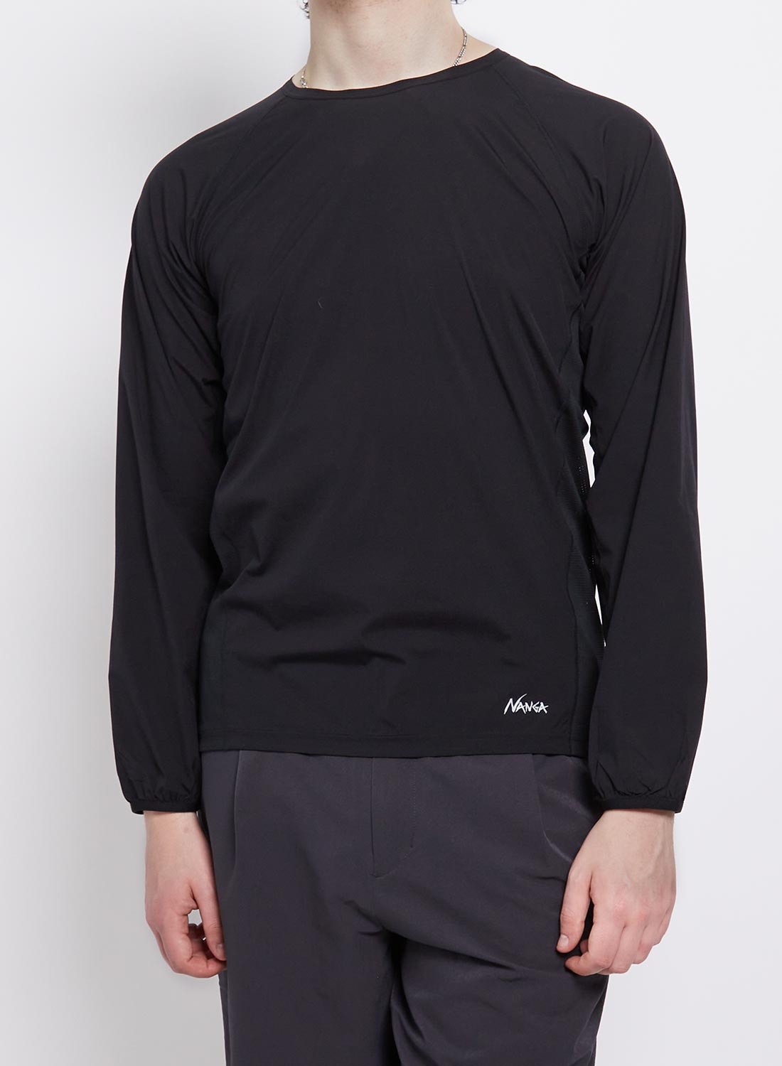 Nanga Hybrid Tech Hike Long Sleeve Top in Black - 3