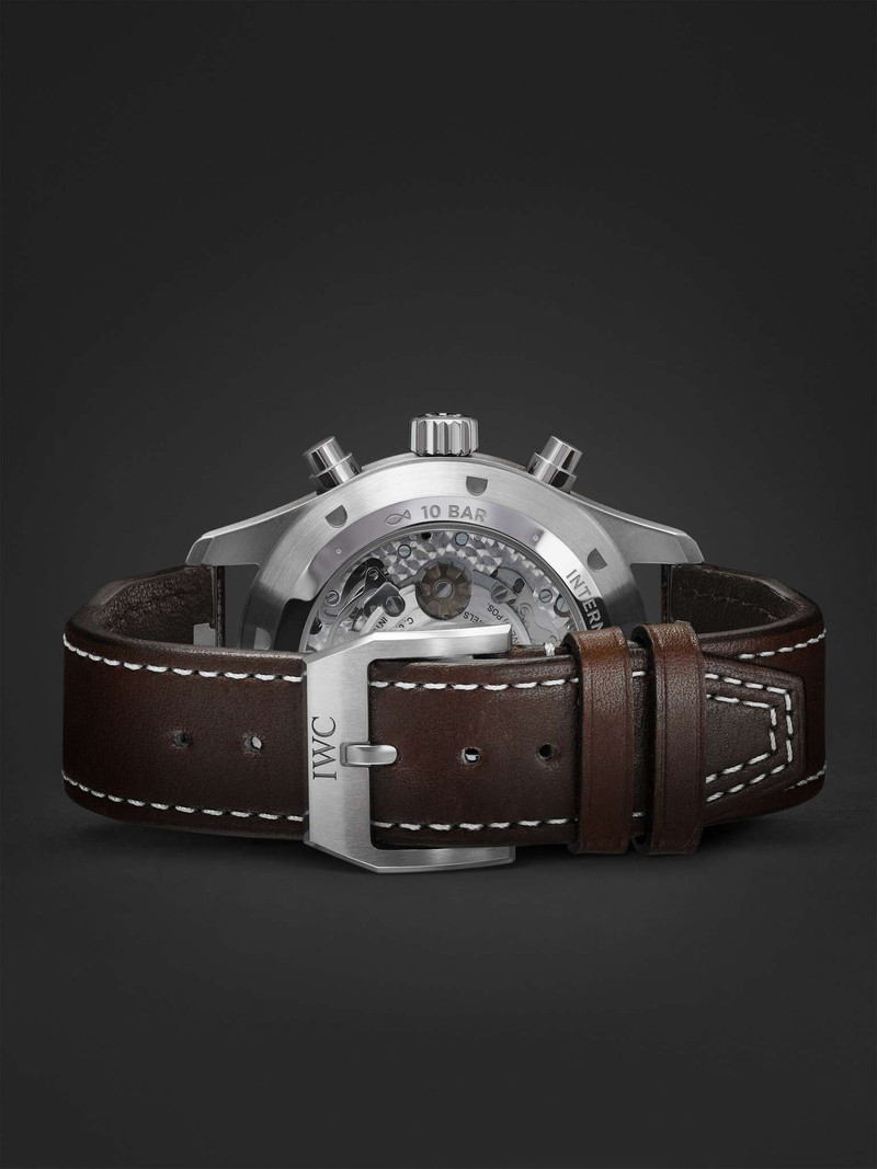Pilot's Automatic Chronograph 43mm Stainless Steel and Leather Watch, Ref. No. IW378005 7