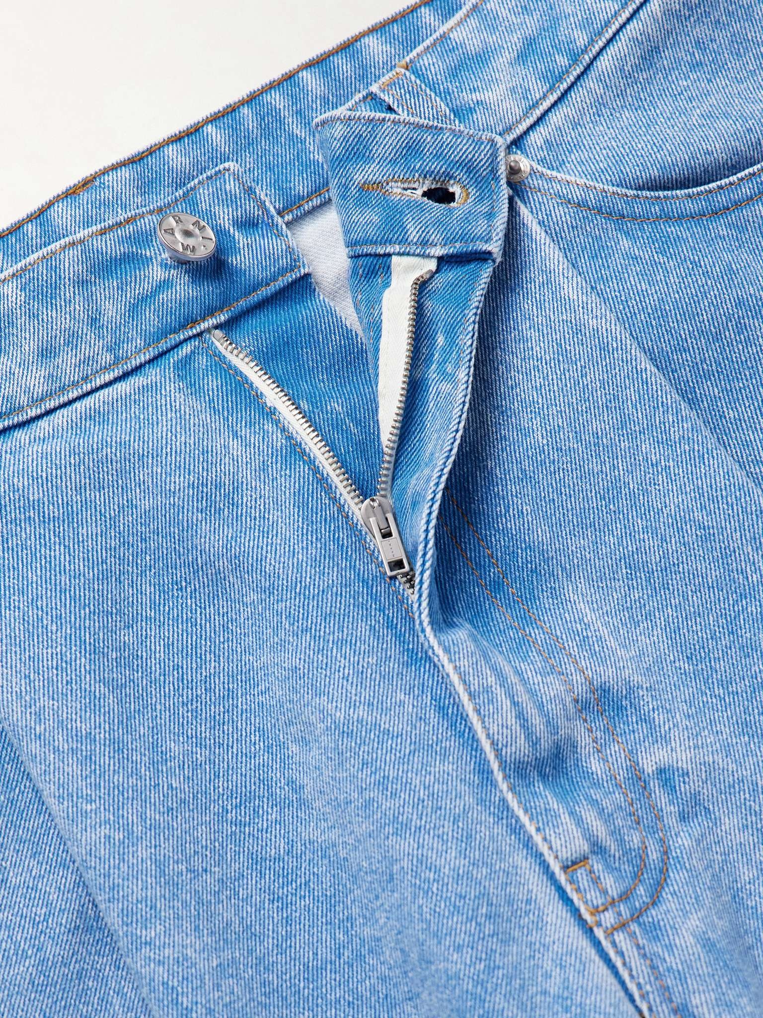 Wide-Leg Pleated Jeans - 6