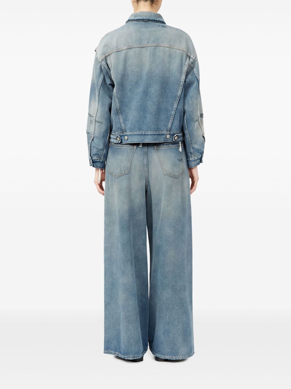 single-stitch denim jacket - 4