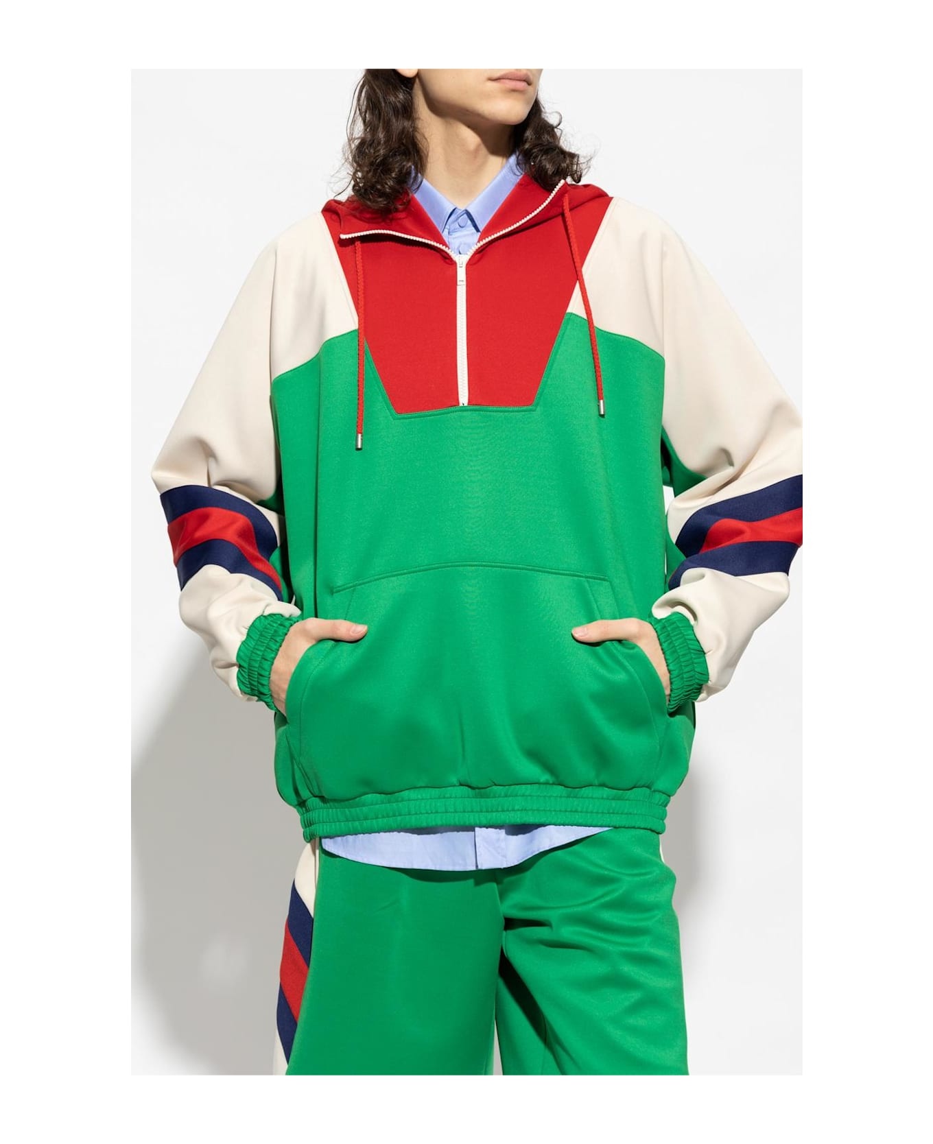 Gucci Hoodie With 'web' Stripe - 3