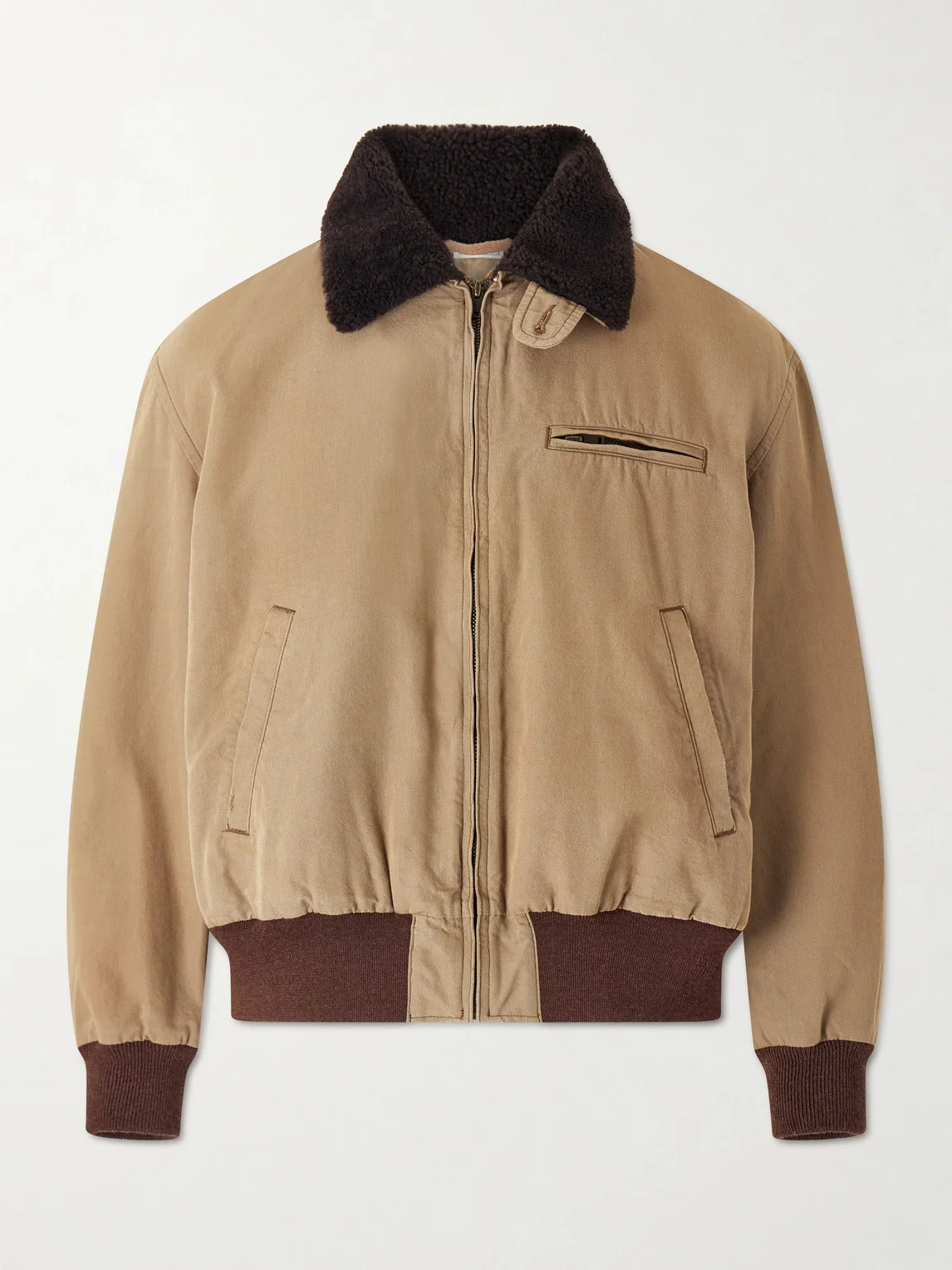 Cotton and Wool-Blend Bomber Jacket - 1