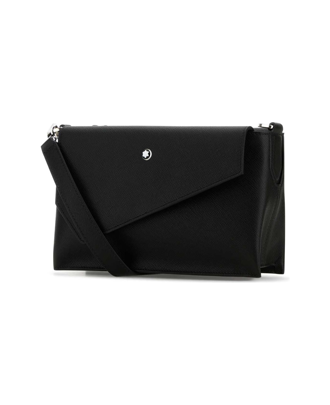 Black Leather Crossbody Bag - 2