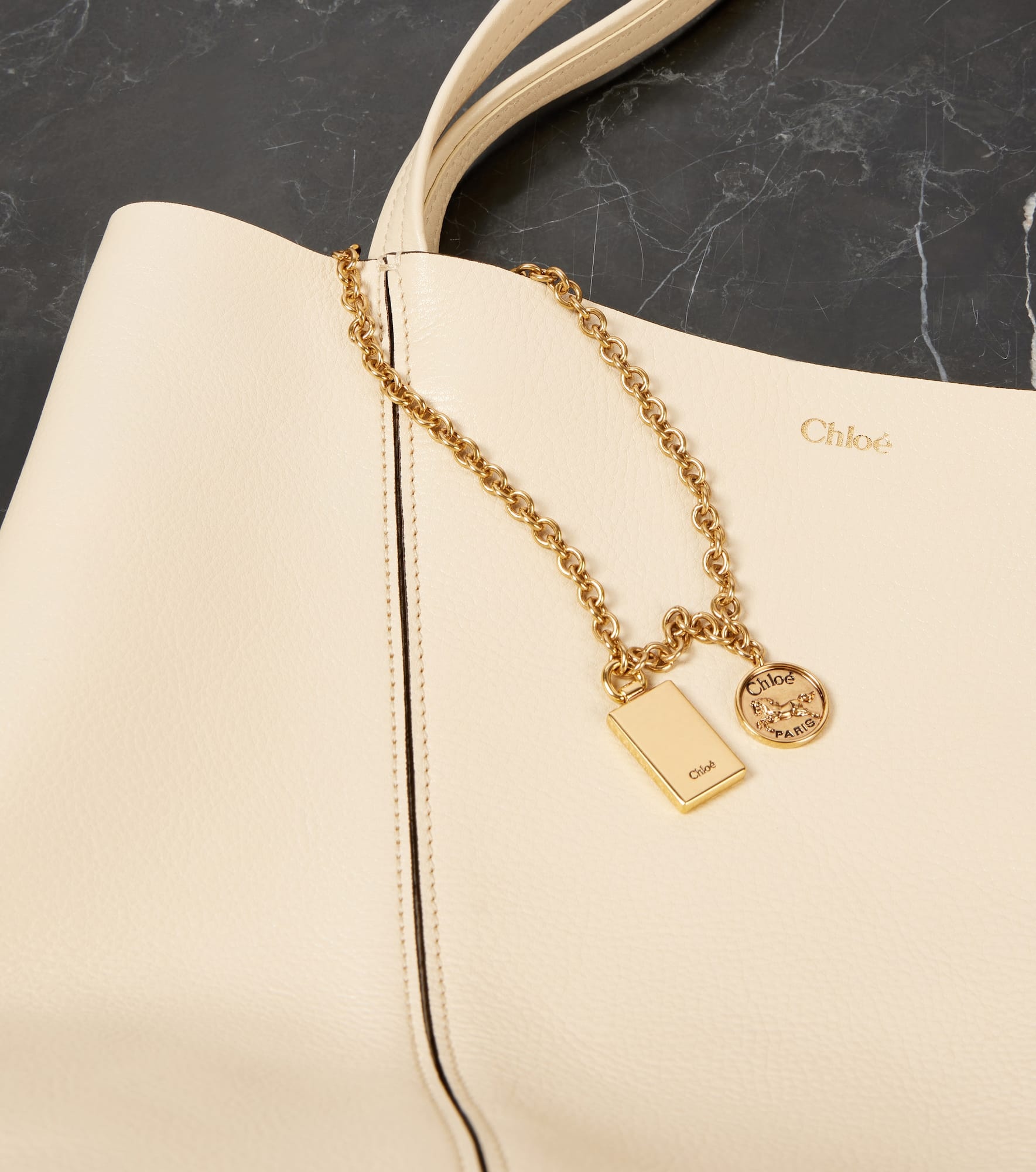 Chloé Spin large leather tote bag - 5