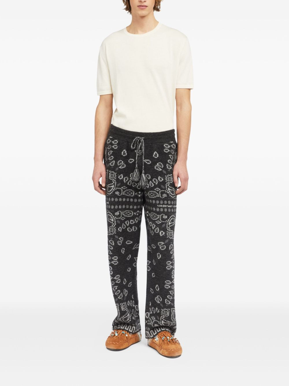 bandana-jacquard trousers - 2