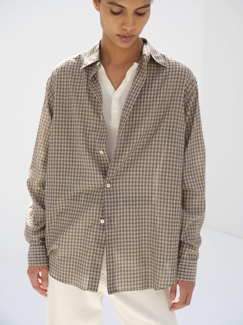AIRY LIGHT COTTON CHECK SHIRT 3