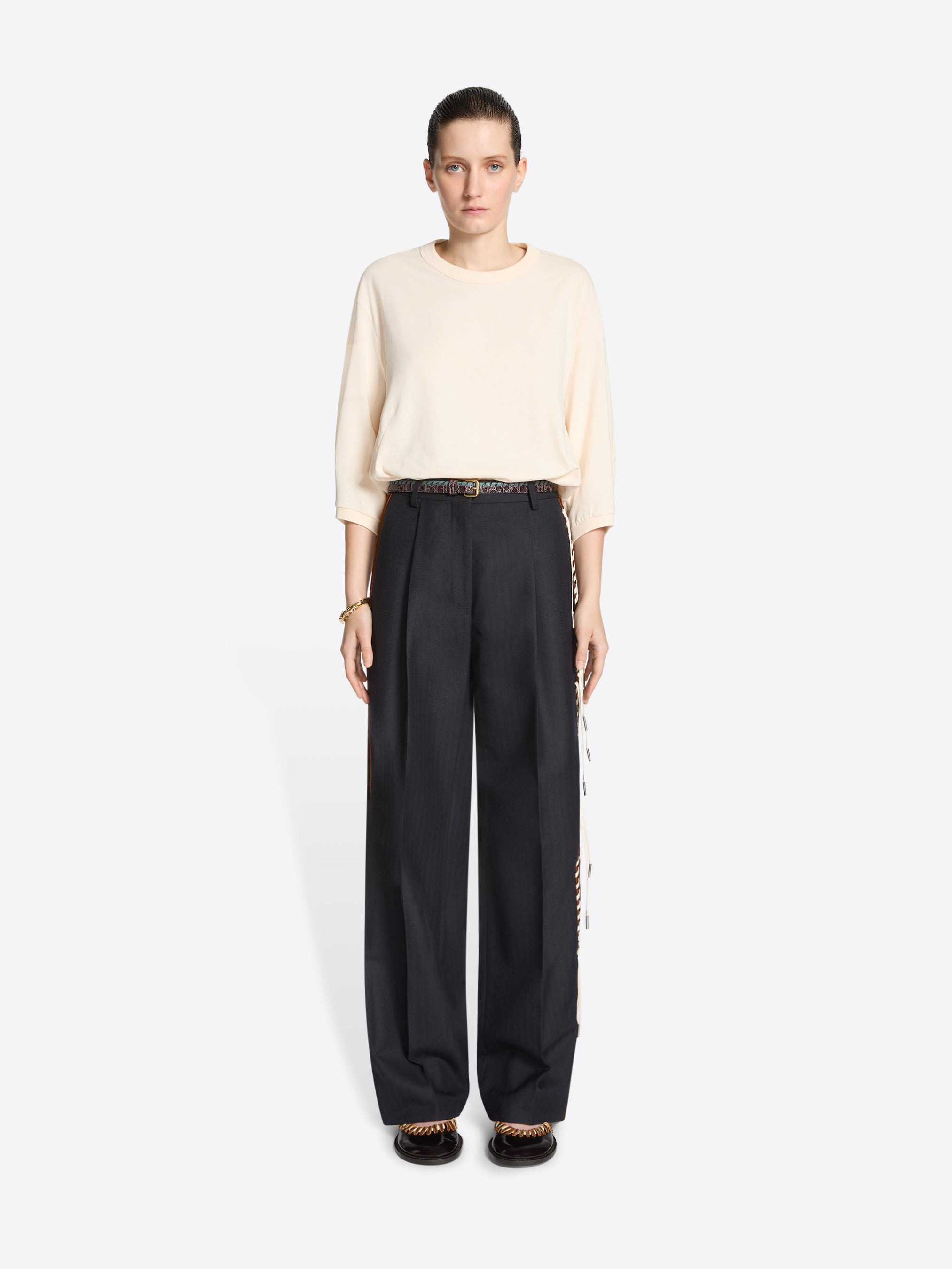 EMBELLISHED LEATHER BELT - 4