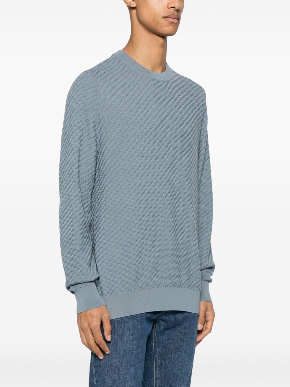 interwoven wool-cashmenre-blend jumper - 3