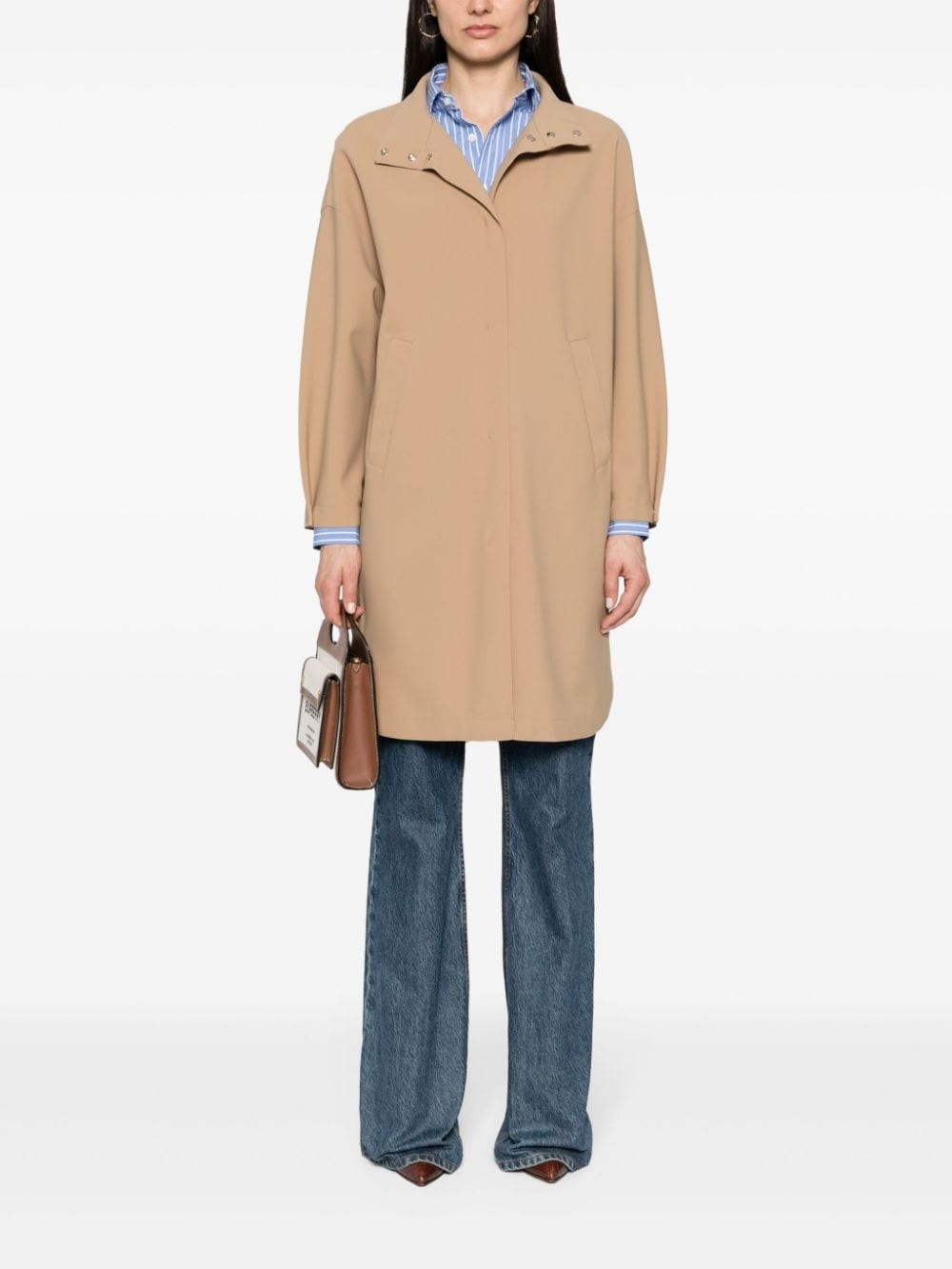 single-breasted midi coat - 2