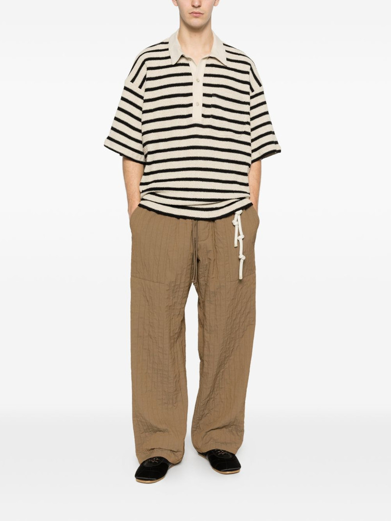 Song for the Mute striped-pattern polo shirt outlook