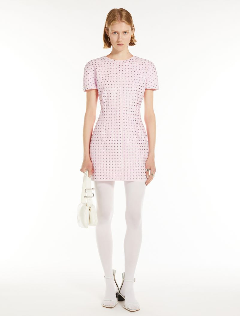 Crew-neck dress with rhinestones - KLEPSYDRA CAPSULE - 2
