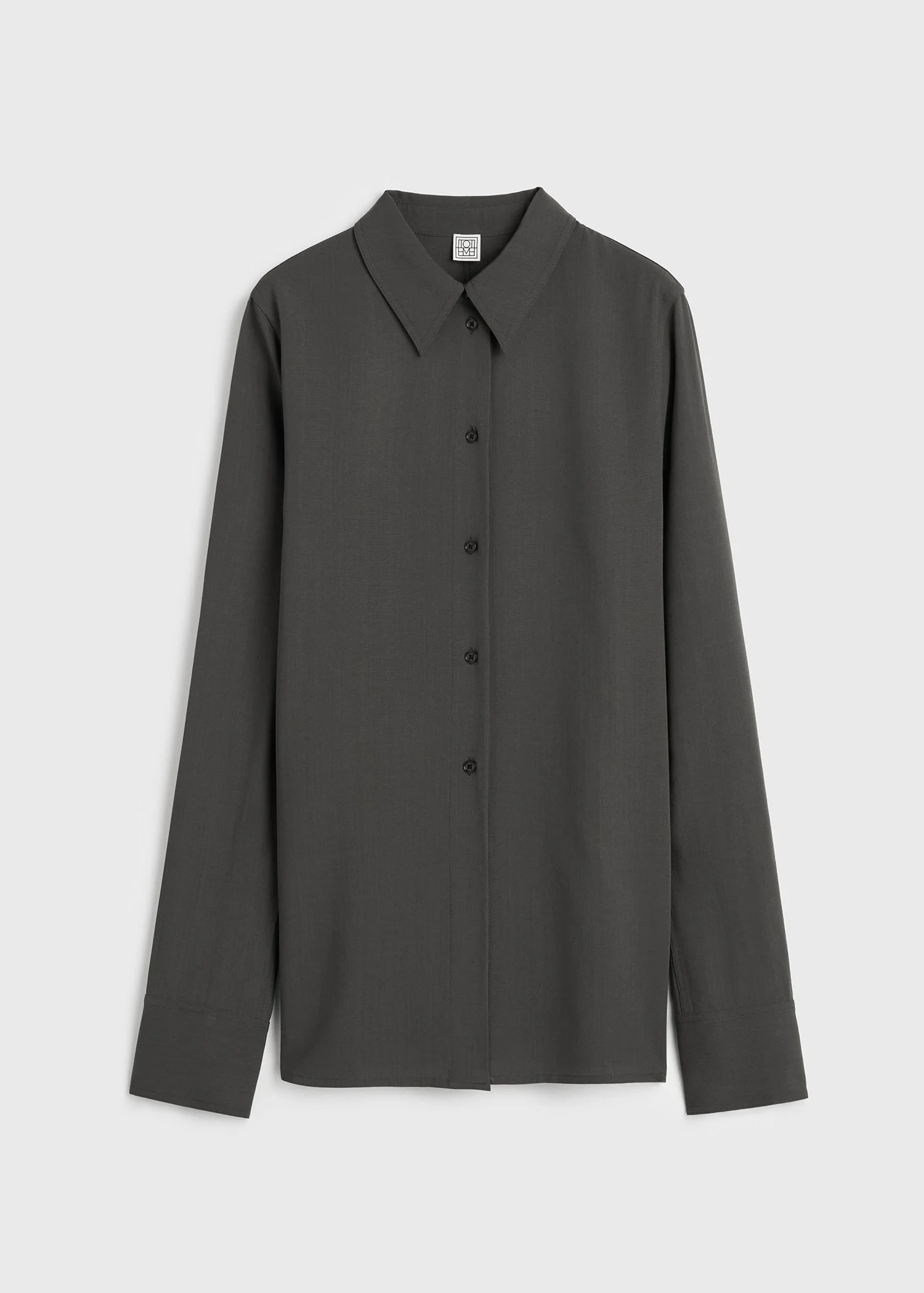 Lightweight wool shirt washed black - 1