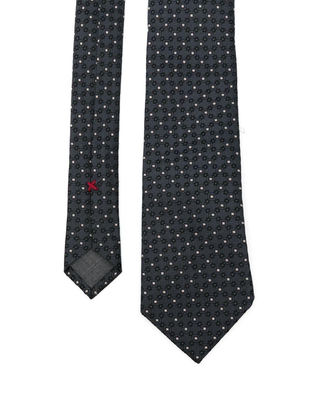 patterned-jacquard tie - 2