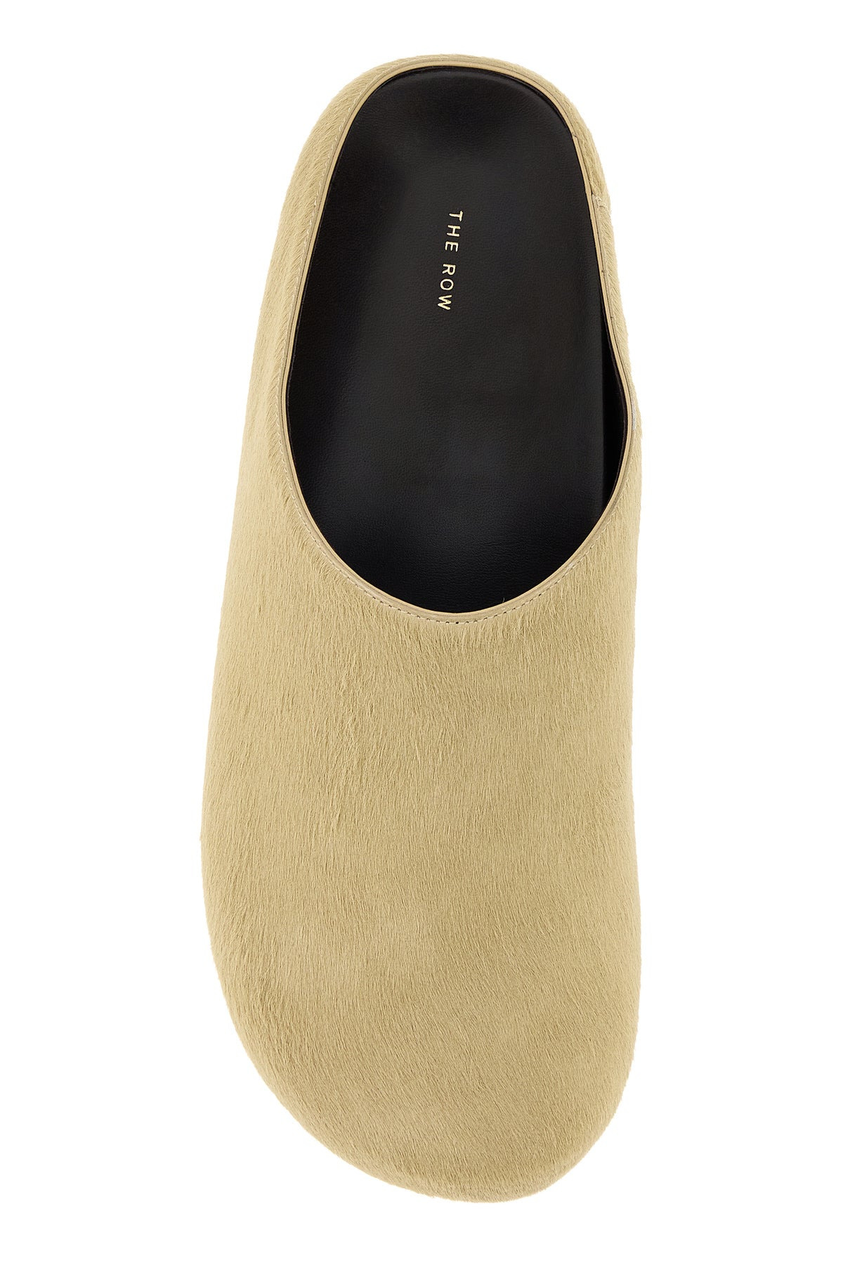Beige calf hair Hudson slippers - 4