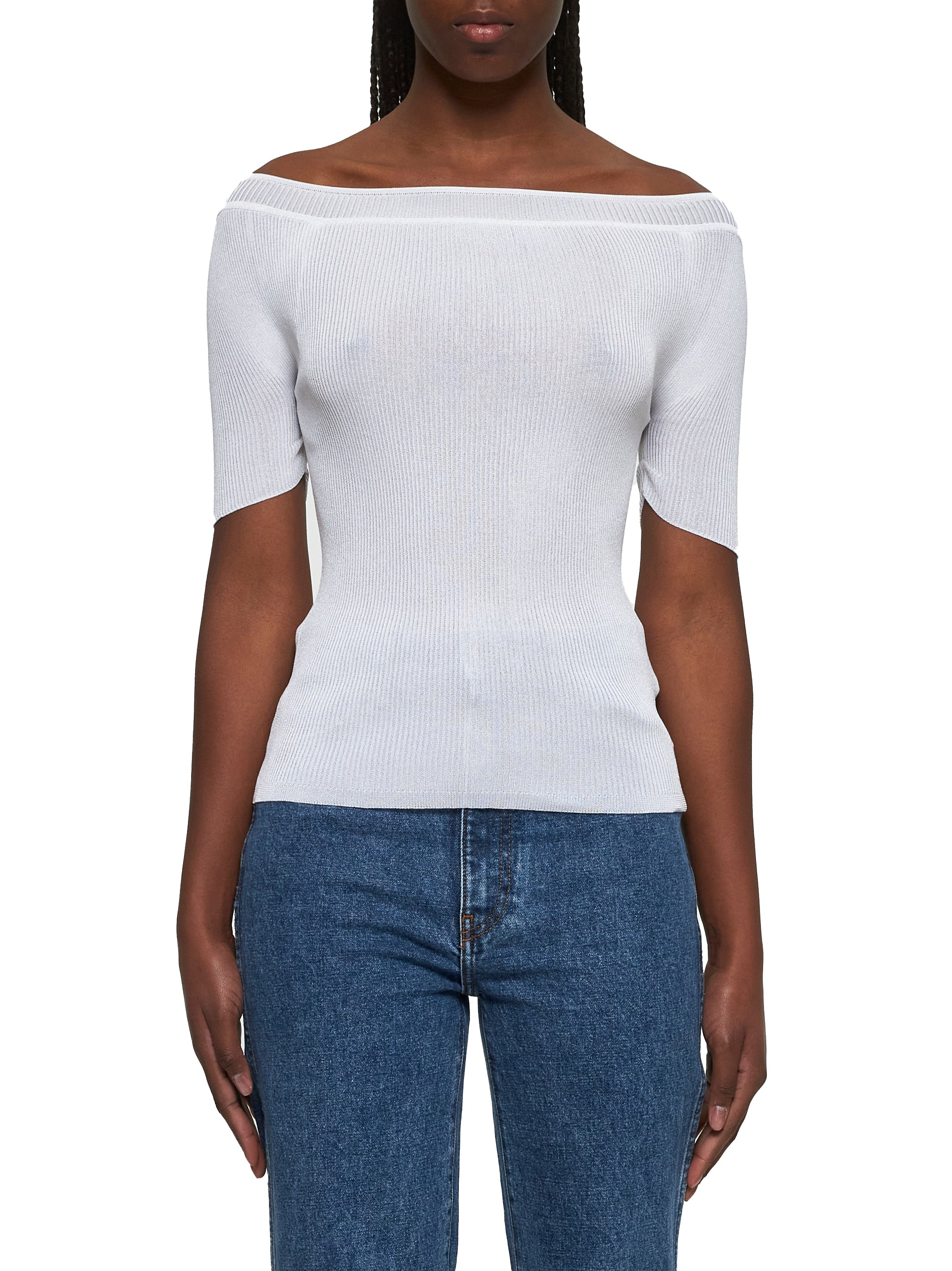 White knit  Nadine top - 3