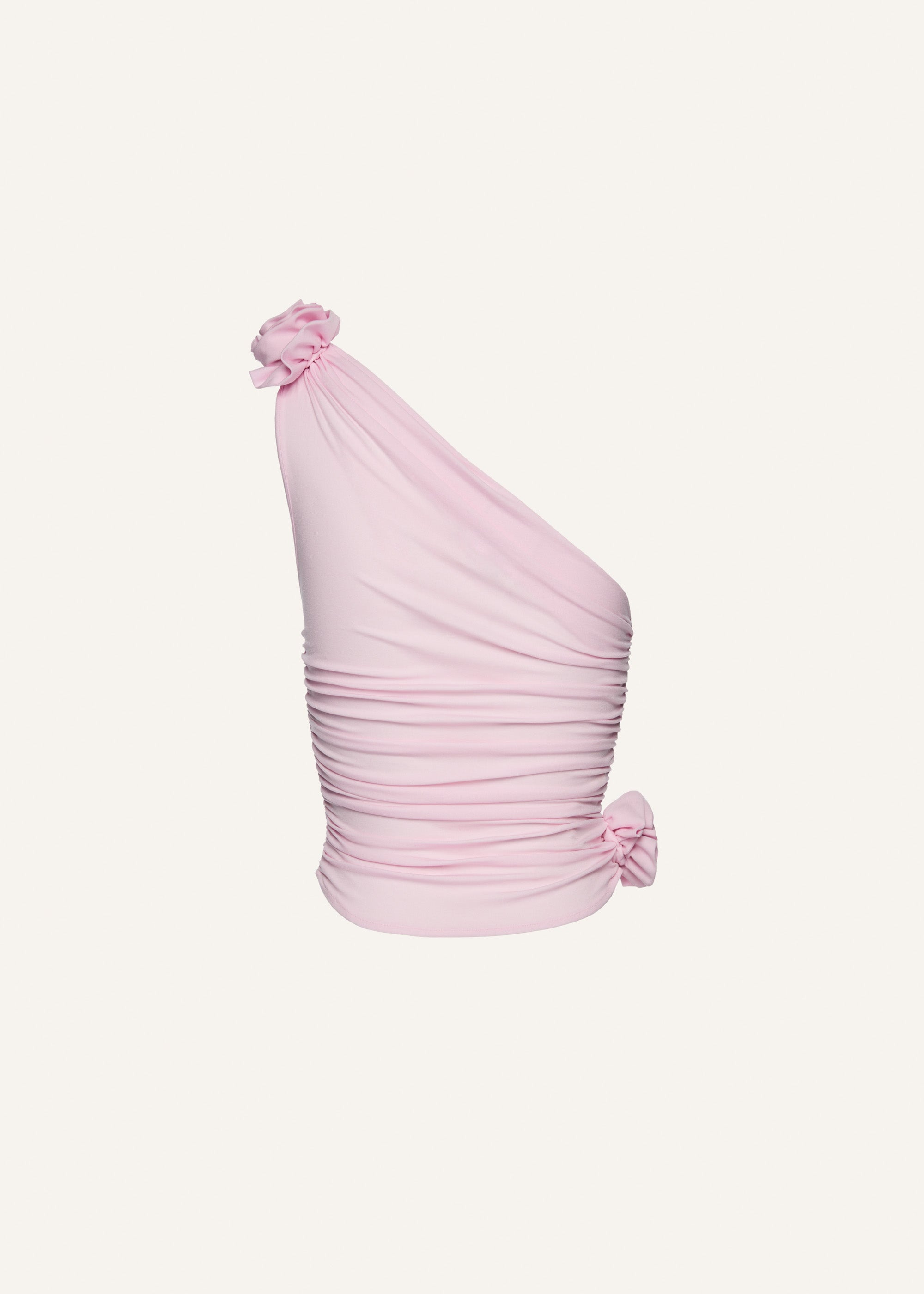 One-shoulder t-shirt in pink - 2