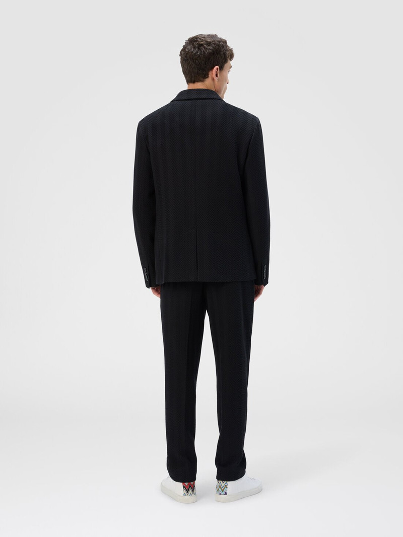 Single-Breasted Jacket with Zigzag Pattern 3