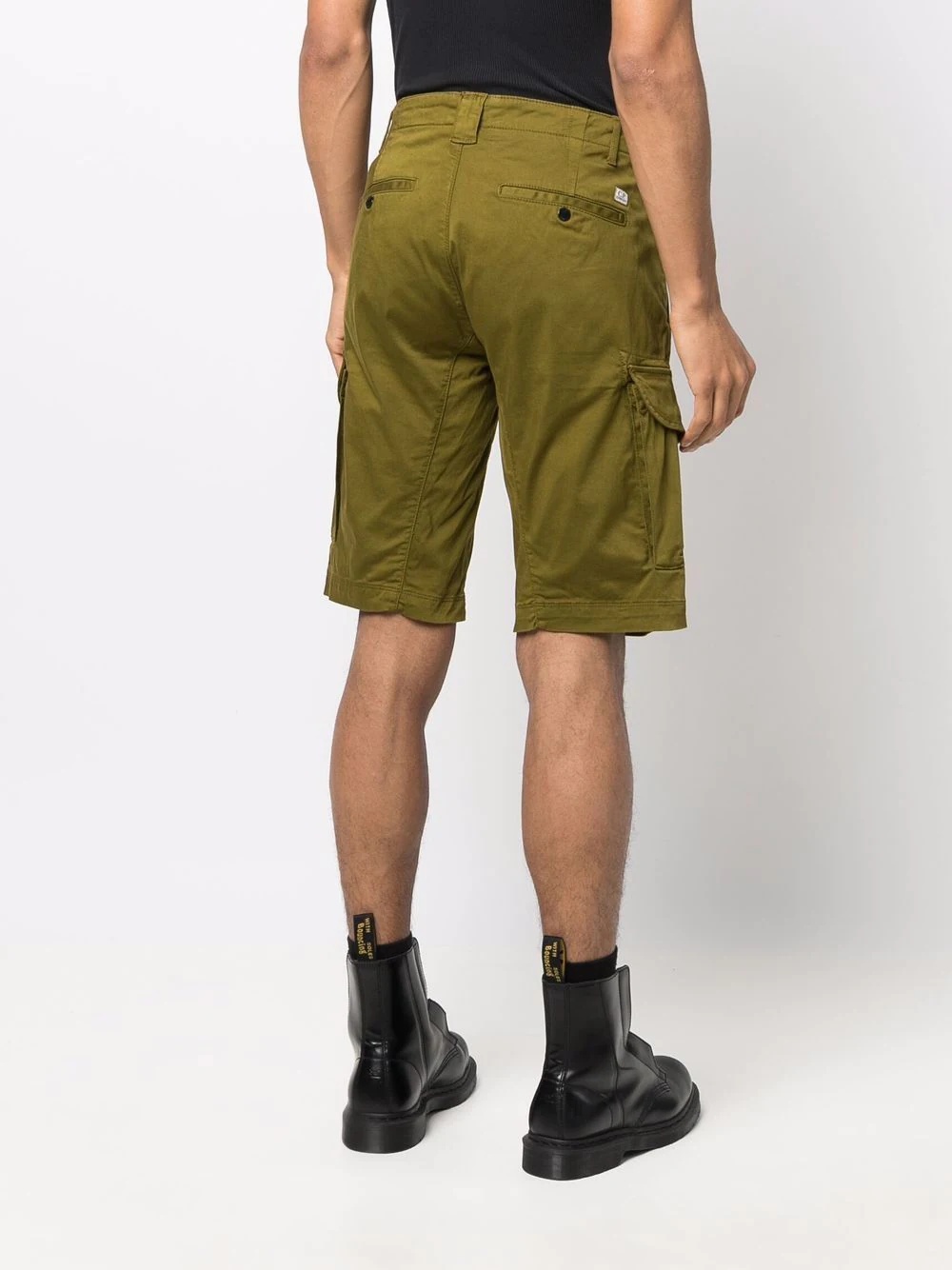 Lens-detail cotton cargo shorts - 4