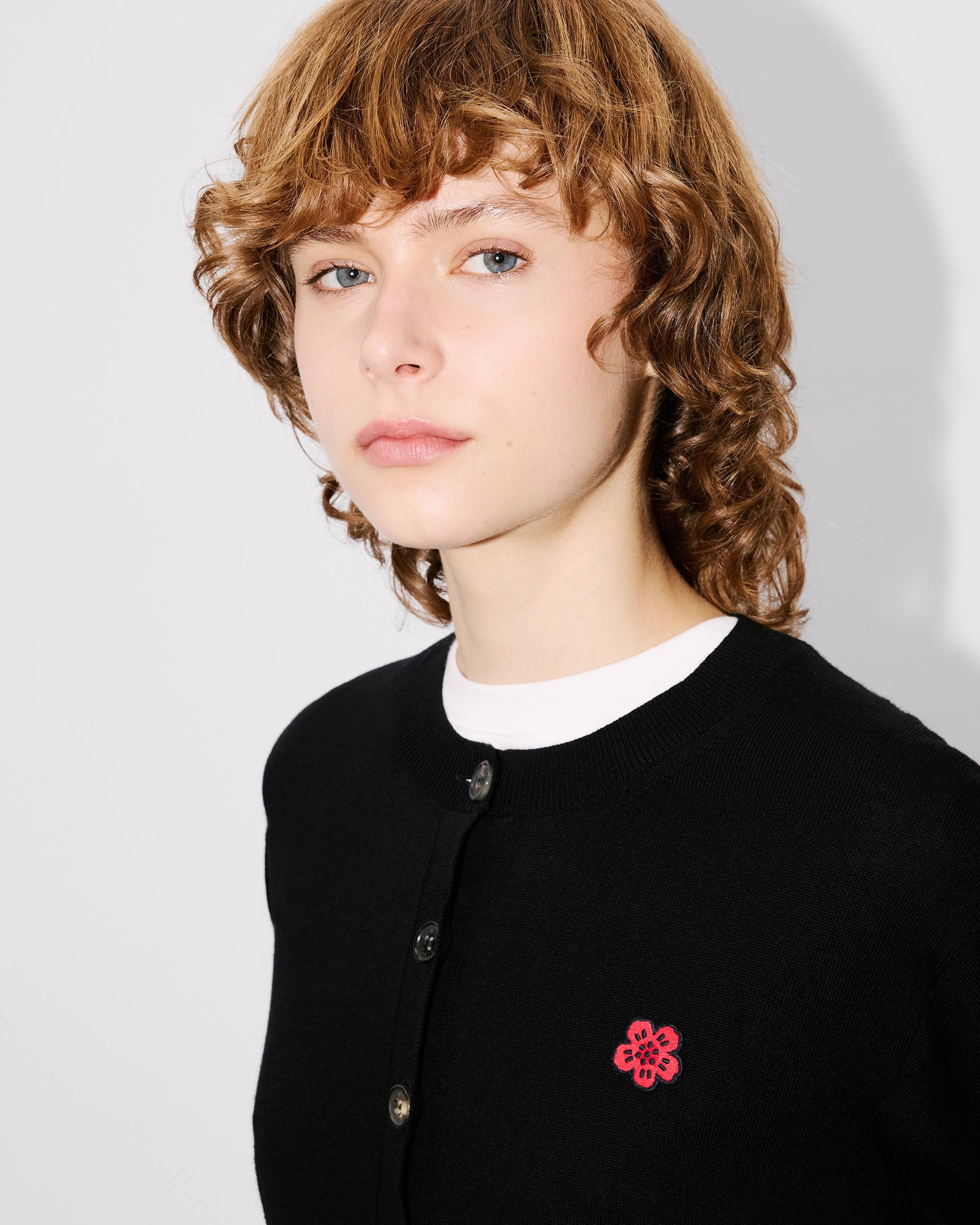 'Boke Flower' embroidered cardigan in merino wool - 6