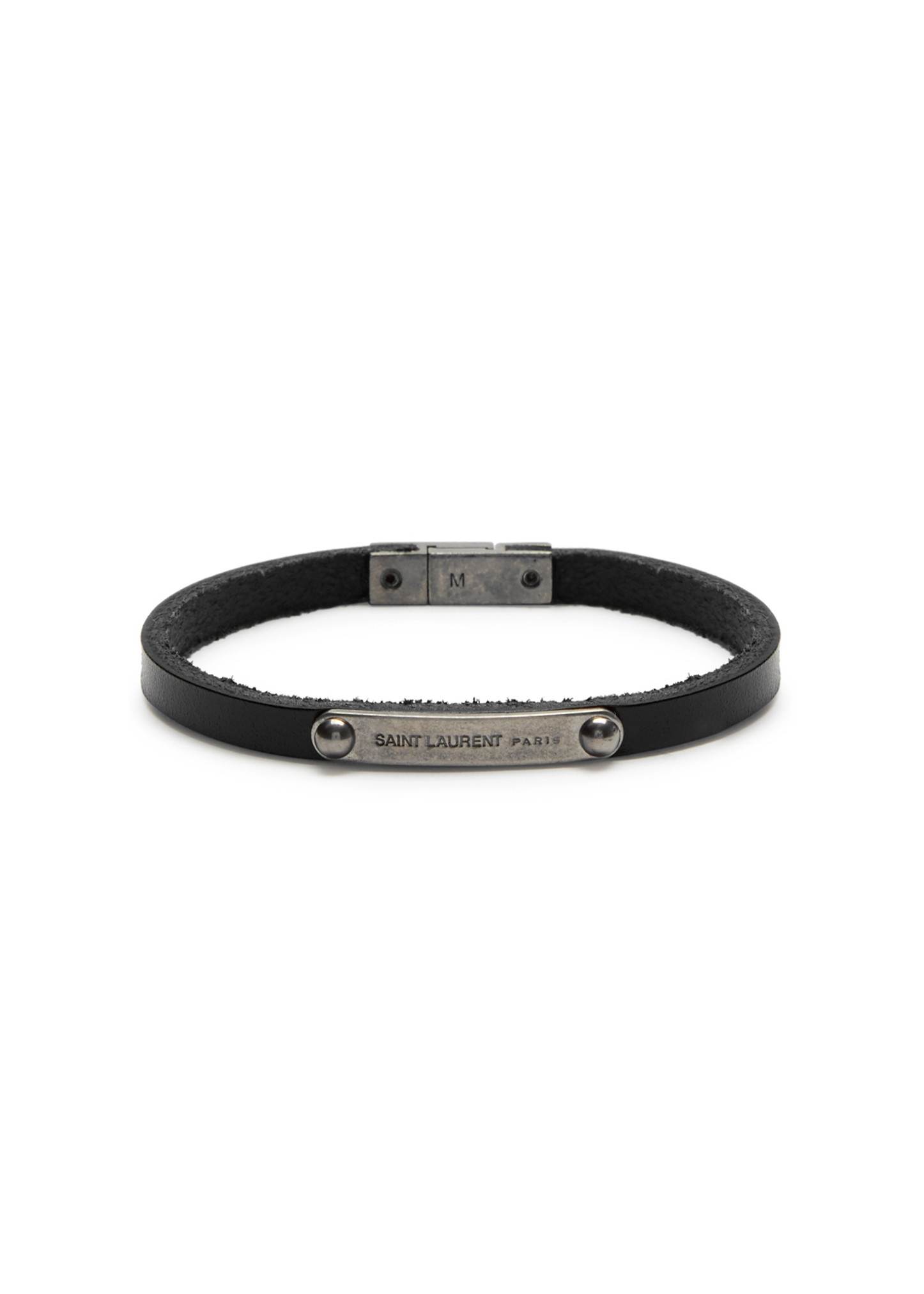 Logo leather bracelet - 1