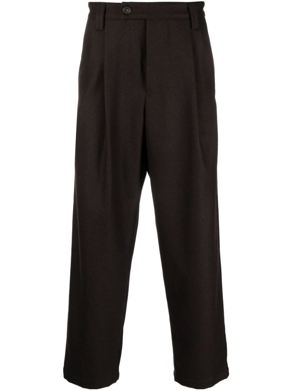 straight-leg wool-blend trousers - 1