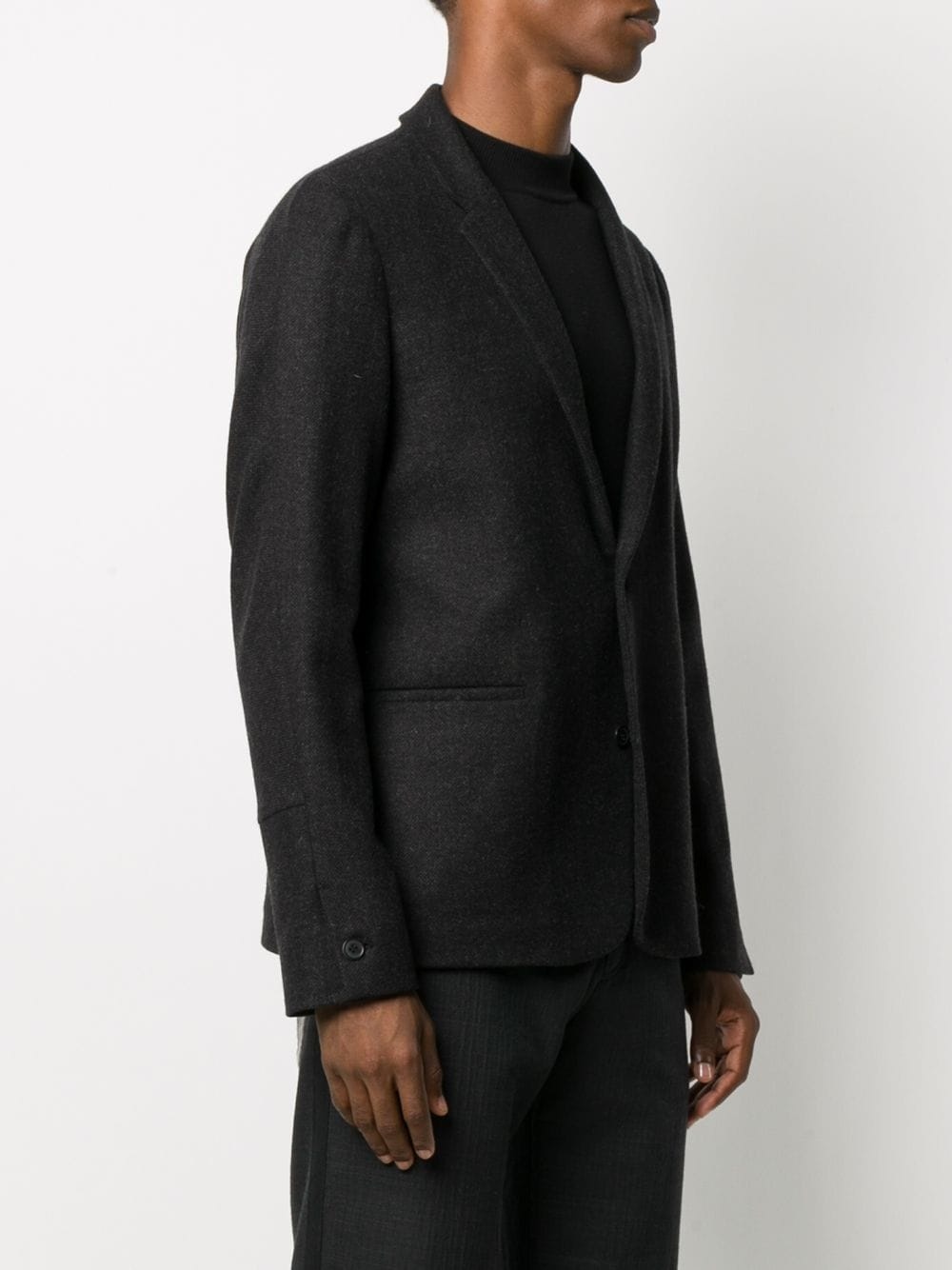 single-breasted wool jacket - 3